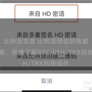 比特派资源 比特派钱包转账教程详解，快速了解BTC/ETH/TRX转账操作