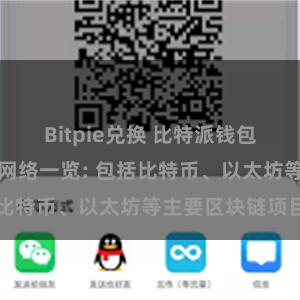 Bitpie兑换 比特派钱包支持的区块链网络一览: 包括比特币、以太坊等主要区块链项目