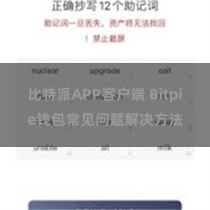 比特派APP客户端 Bitpie钱包常见问题解决方法