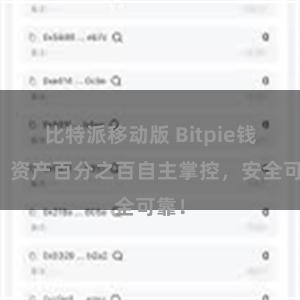 比特派移动版 Bitpie钱包：资产百分之百自主掌控，安全可靠！