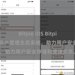 Bitpie iOS Bitpie钱包：打造数字资产管理生态系统，助力用户安全存储和便捷交易。