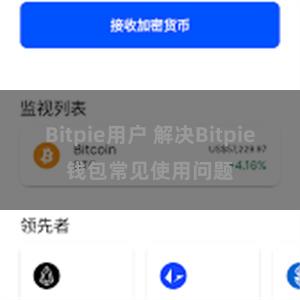 Bitpie用户 解决Bitpie钱包常见使用问题