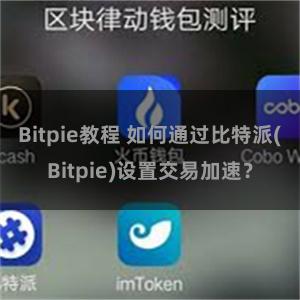 Bitpie教程 如何通过比特派(Bitpie)设置交易加速？