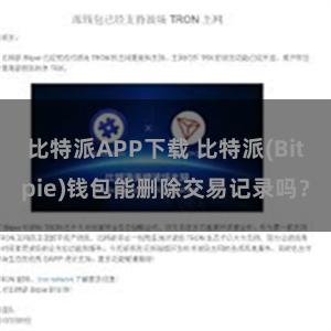 比特派APP下载 比特派(Bitpie)钱包能删除交易记录吗？