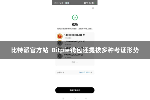 比特派官方站 Bitpie钱包还提拔多种考证形势