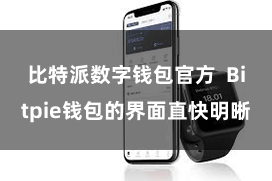 比特派数字钱包官方 Bitpie钱包的界面直快明晰